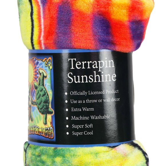 Grateful Dead Terrapin Sunshine Blanket ~ 50" x 60" ~ Officially Licensed ~ New! - Picture 5 of 5